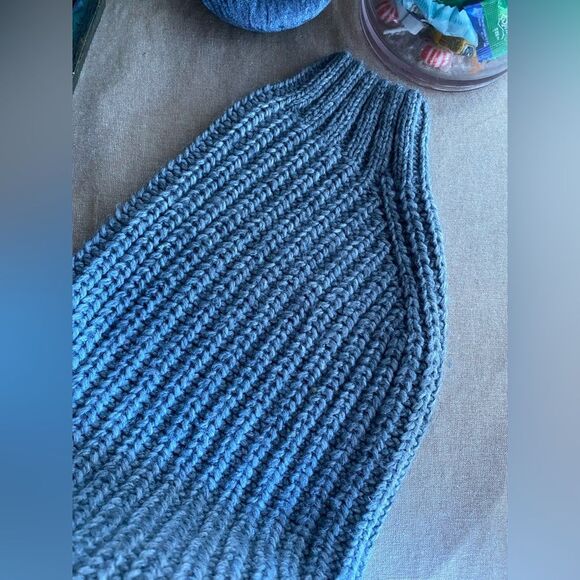 STINE GOYA Sugsi Fisherman Gray  Melange Sweater Puffy Sleeve Made In Italy Sz S - Picture 9 of 16